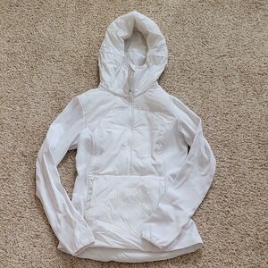 Lululemon Women's White Hooded 3/4 Zip